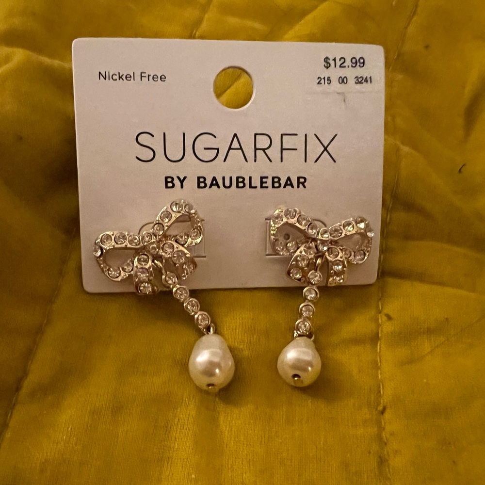 Sugarfix gold bow earrings